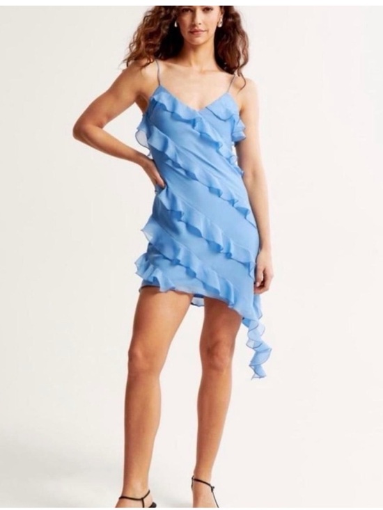 Abercrombie & Fitch Dresses & Skirts - ABERCROMBIE & FITCH| ASYMMETRIC RUFFLE MINI DRESS